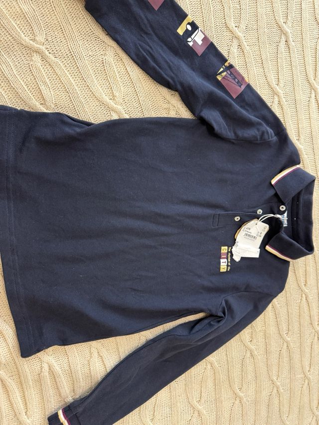 Polo Mayoral manga larga azul talla 8 años