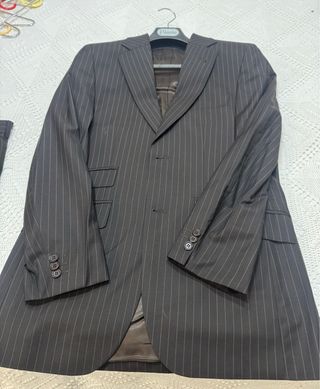 Traje Vanetto Raya Negra Talla M