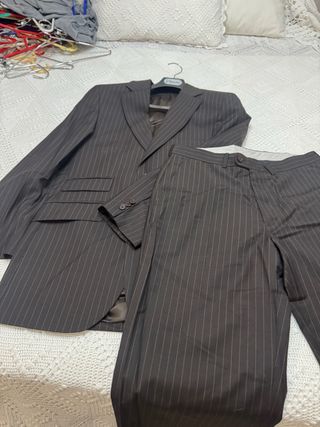Traje Vanetto Raya Negra Talla M