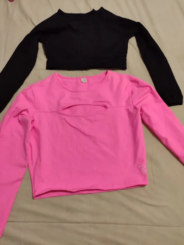 Conjunto Sudaderas Elásticas Rosa y Negra loa 2 po