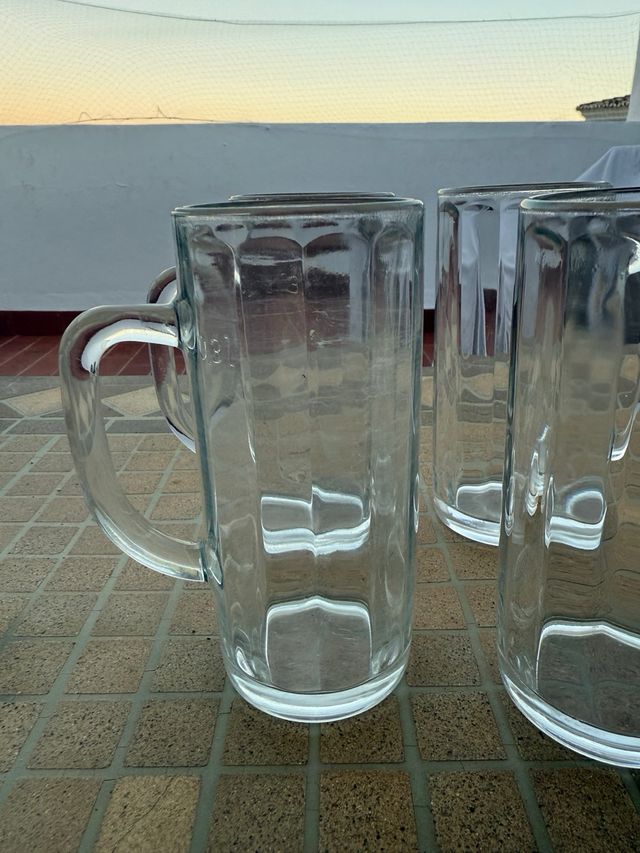 Jarras de cristal con asa (4 unidades)