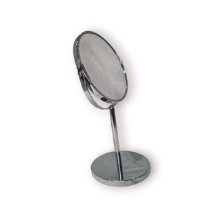 Espelho de Mesa Dupla Face Metal Cromado