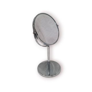 Espelho de Mesa Dupla Face Metal Cromado