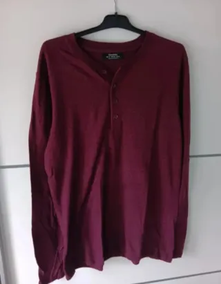 Camiseta Bershka Manga Larga Hombre Talla M