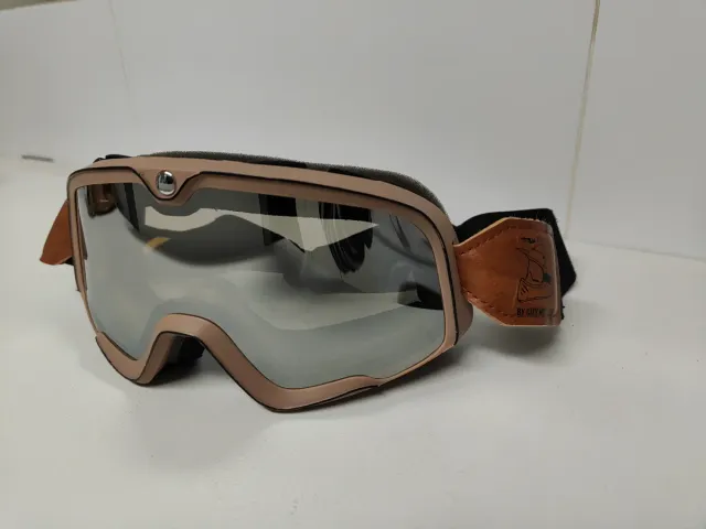 Gafas de moto vintage cuero