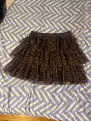 Falda de niña con estampado de leopardo