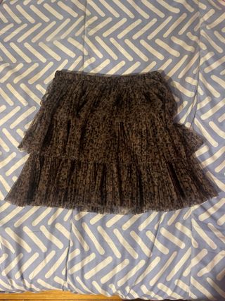 Falda de niña con estampado de leopardo