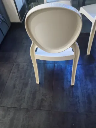 Sedia design bianca imitazione Kartell