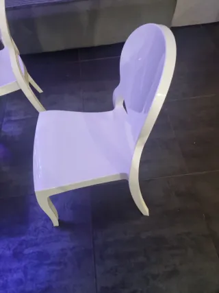 Sedia design bianca imitazione Kartell