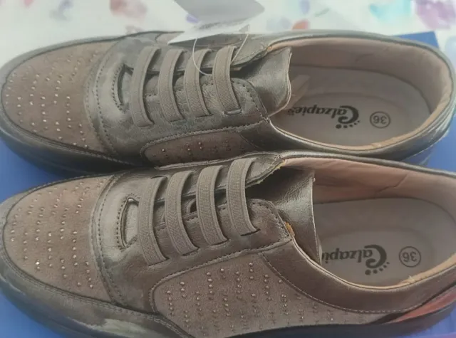 Zapatos beige/plata Talla 36 nuevos