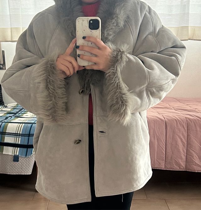 Montone originale beige/grigio