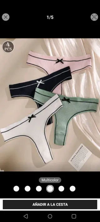 Set 4 tangas Talla M