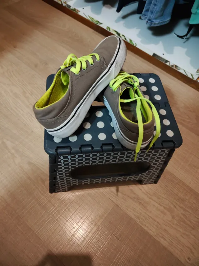 Zapatillas DC grises y verdes