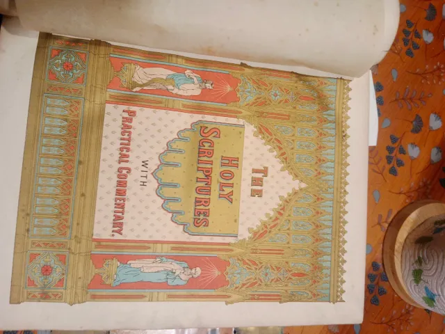 Bibbia del XIX secolo con incisioni dorate