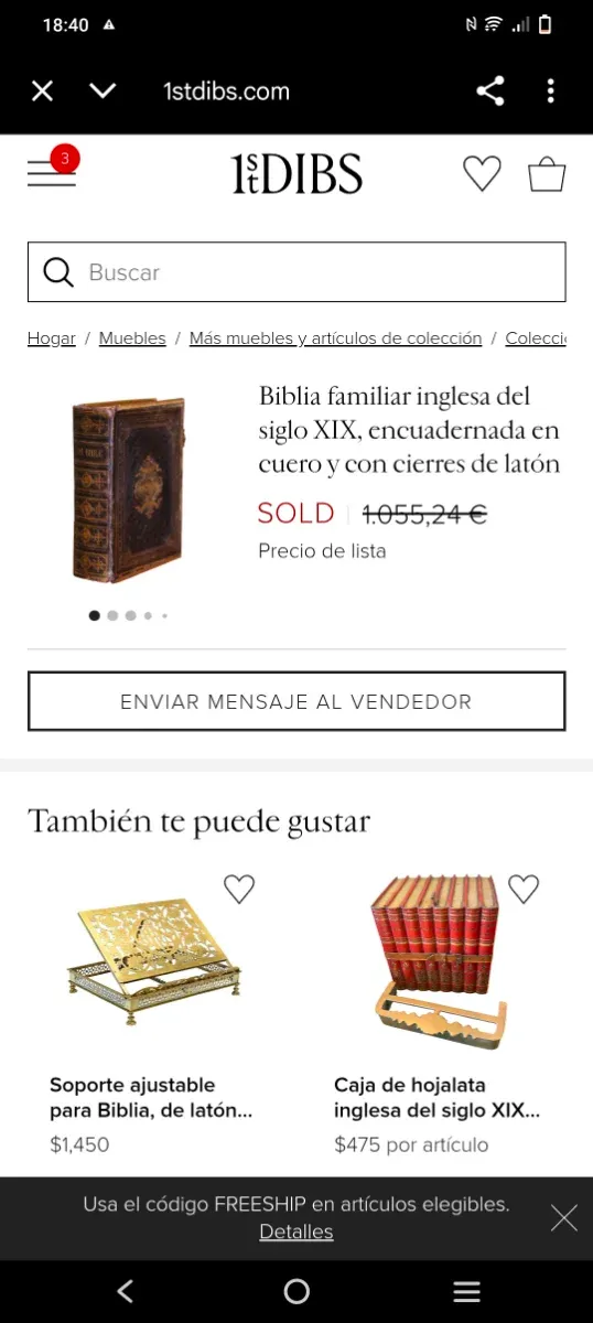 Bibbia del XIX secolo con incisioni dorate