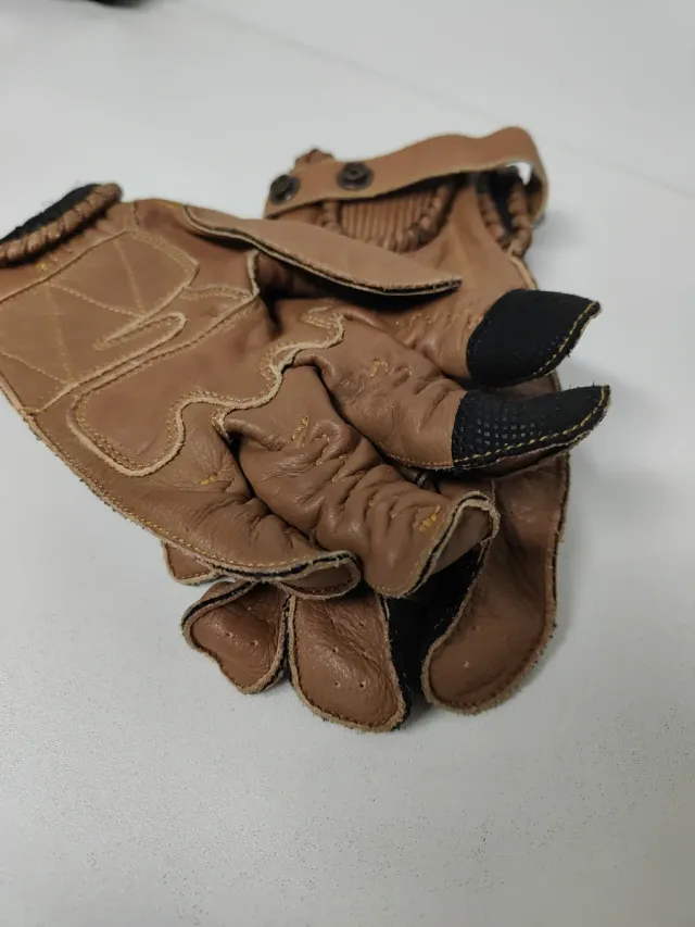 Guantes de moto BY CITY Marrones