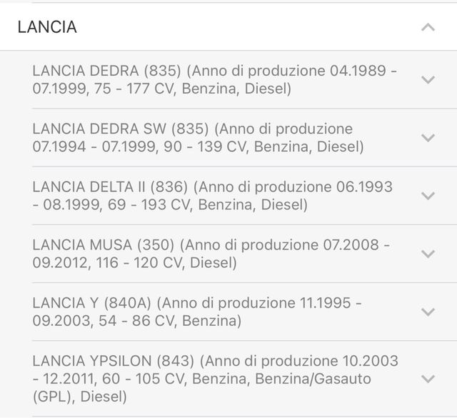 Dischi freno Fiat Abarth Lancia Ford