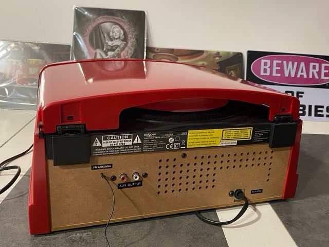 Giradischi, Radio CD MP3 Bigben Rosso e Argento