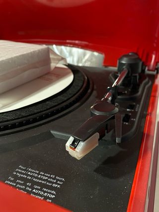 Giradischi, Radio CD MP3 Bigben Rosso e Argento