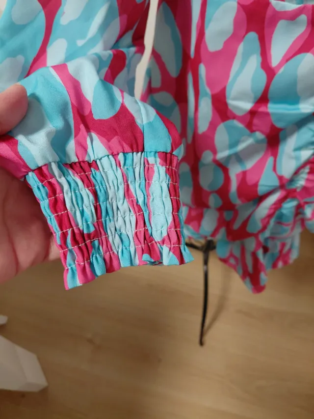 Vestido Kling Turquesa y Rosa Talla XL