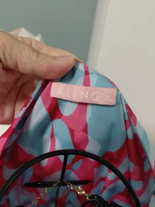 Vestido Kling Turquesa y Rosa Talla XL