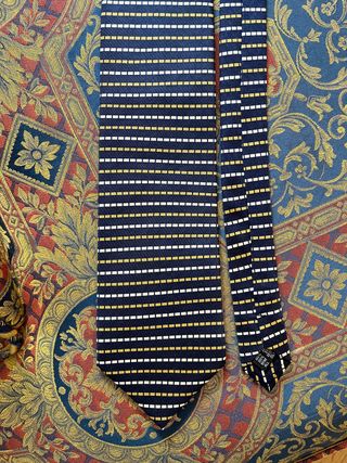 Corbata Cellini Seda Azul y Dorado