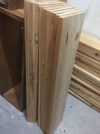 Baldas de madera 78x21 cm (9 unidades)