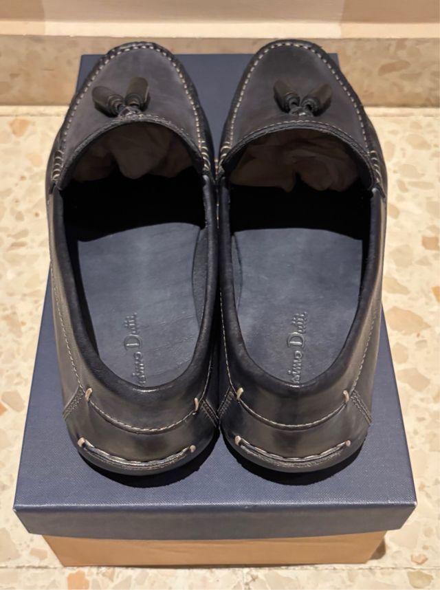 Mocasines borlas Massimo Dutti Piel Azul Talla 43