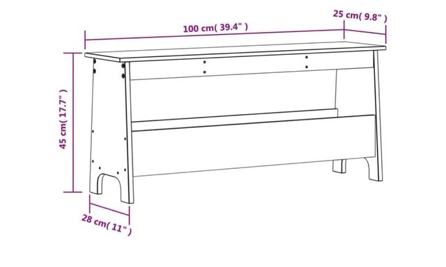 Banco de madera para interior estilo nordico .