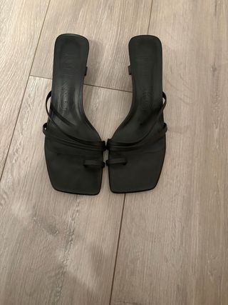 Sandalias Mango Negras Talla 37