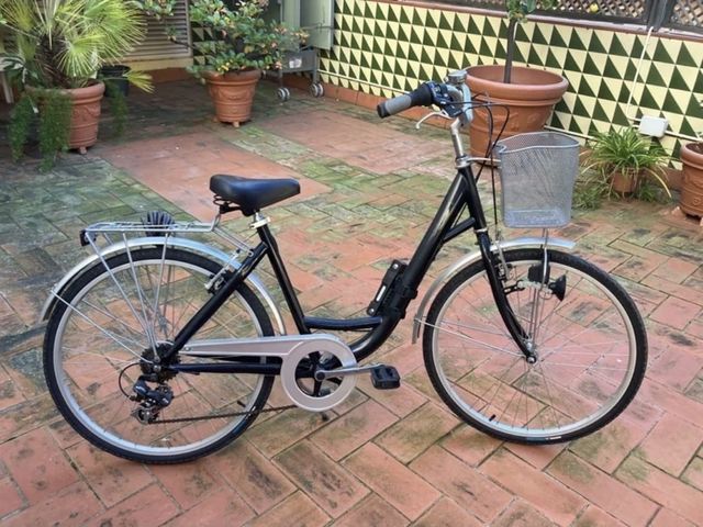 Bicicleta de marchas con cesta