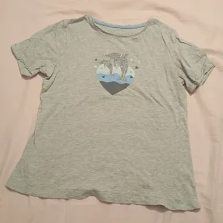 Camiseta mujer talla S con estampado de delfines
