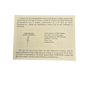 Moneda Oro 20€ Dinar Almohade Joyas Numismáticas