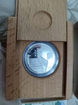 Moneda 1000 Pesetas Plata Constitución Española