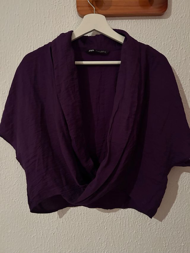 Blusa Zara Morada Talla L