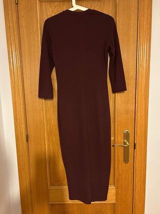 Vestido largo Zara granate