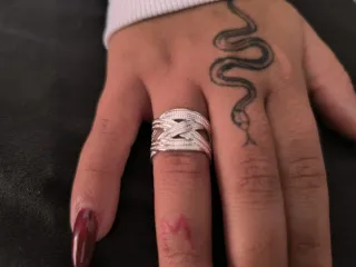 Anillo trenzado ajustable