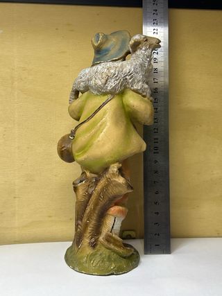 Pastore presepe d’epoca 20-21cm cartapesta e gesso