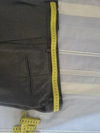 Pantalón vestir lana y cachemir hombre gris