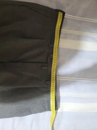 Pantalón vestir lana y cachemir hombre gris