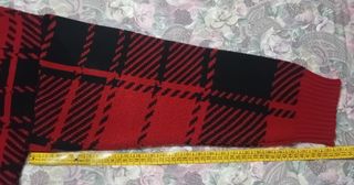 Maglione caldo Calliope simil tartan L oversize