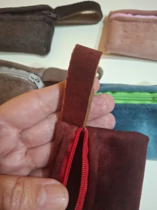 Lote 5 monederos hechos a mano