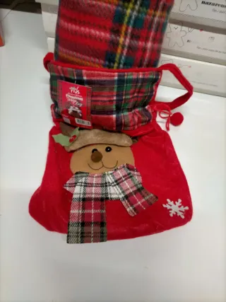 Sacchetto regalo Natale con renna plaid