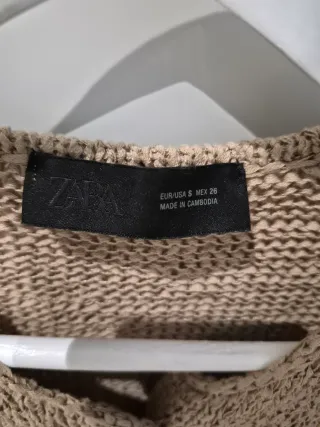 Chaqueta Zara Beige Punto