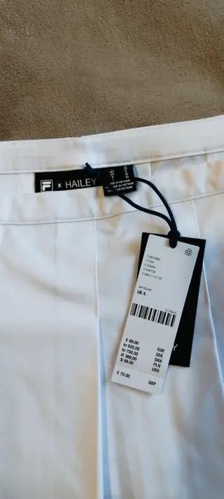 Falda plisada Fila blanca