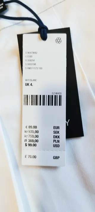 Falda plisada Fila blanca