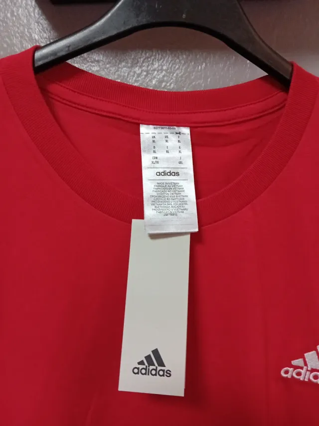 T-Shirt Adidas Rossa Taglia XL Uomo.
