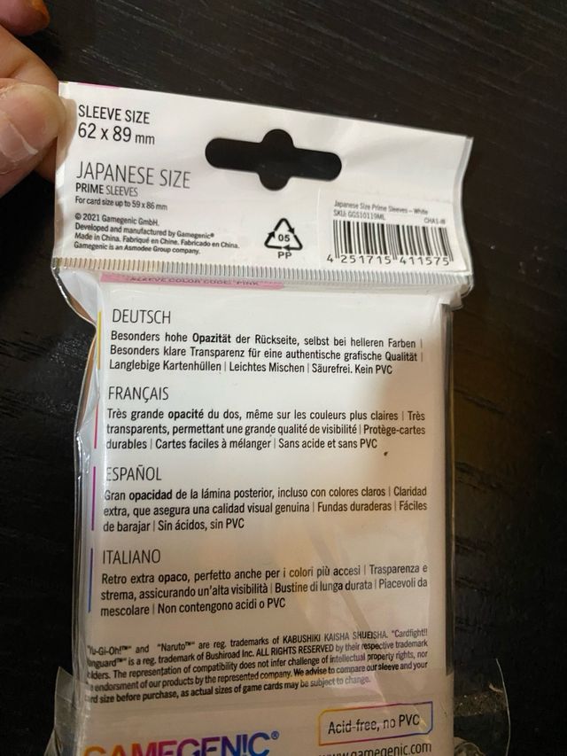 60 Fundas Japanese Size Prime Sleeves