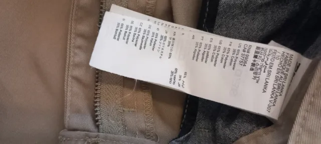 Pantalón Chino Corto Beige Hombre Talla 32