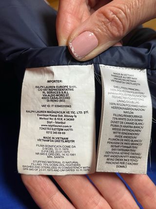 Plumífero Ralph Lauren Azul